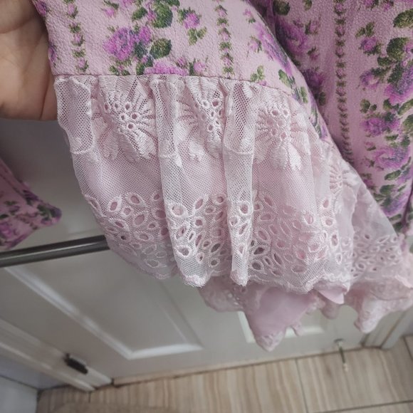 LoveShackFancy Pink Floral Mini Dress - Picture 6 of 13